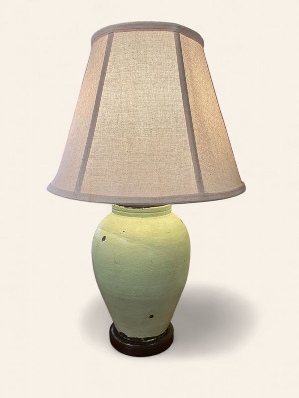 Apple Green Pottery Lamp- ZE