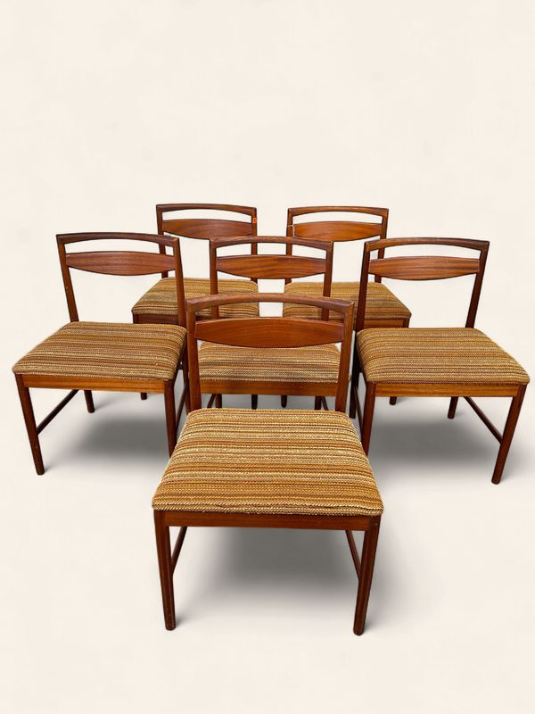 E73 - 6 McIntosh Teak MCM Dining Chairs