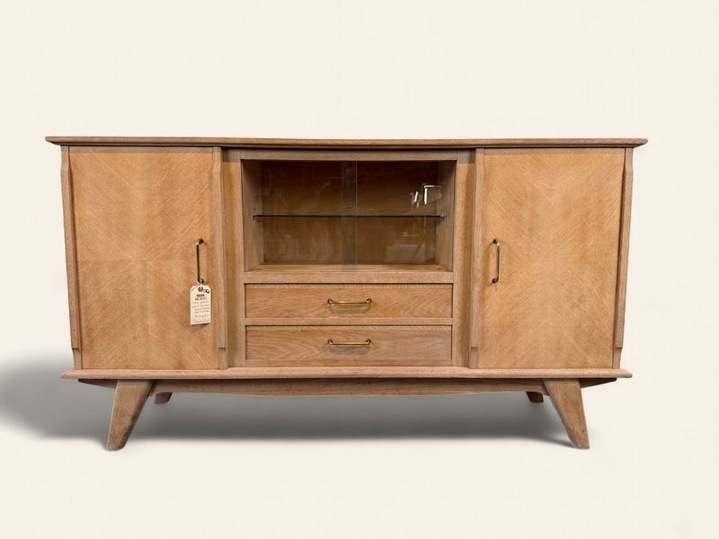 O62 - MCM Blonde Wood Credenza
