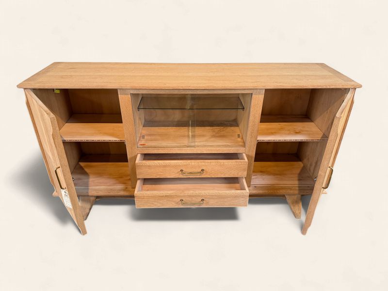 O62 - MCM Blonde Wood Credenza