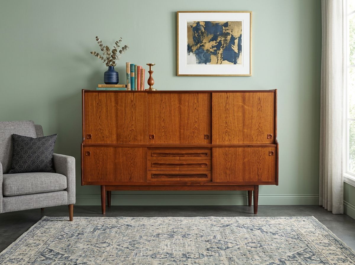 Mid Century Teak Highboard