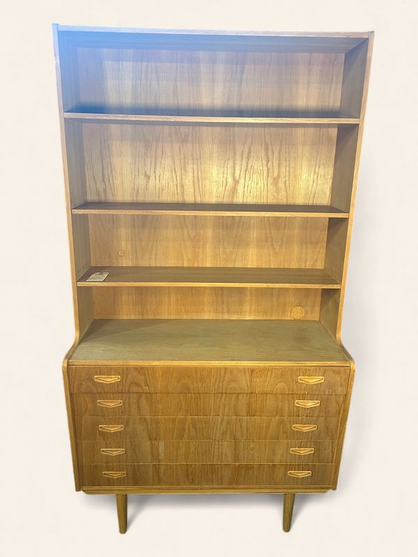 S33 - MCM Bookshelf with Chest of Drawers by Borge Morgenson