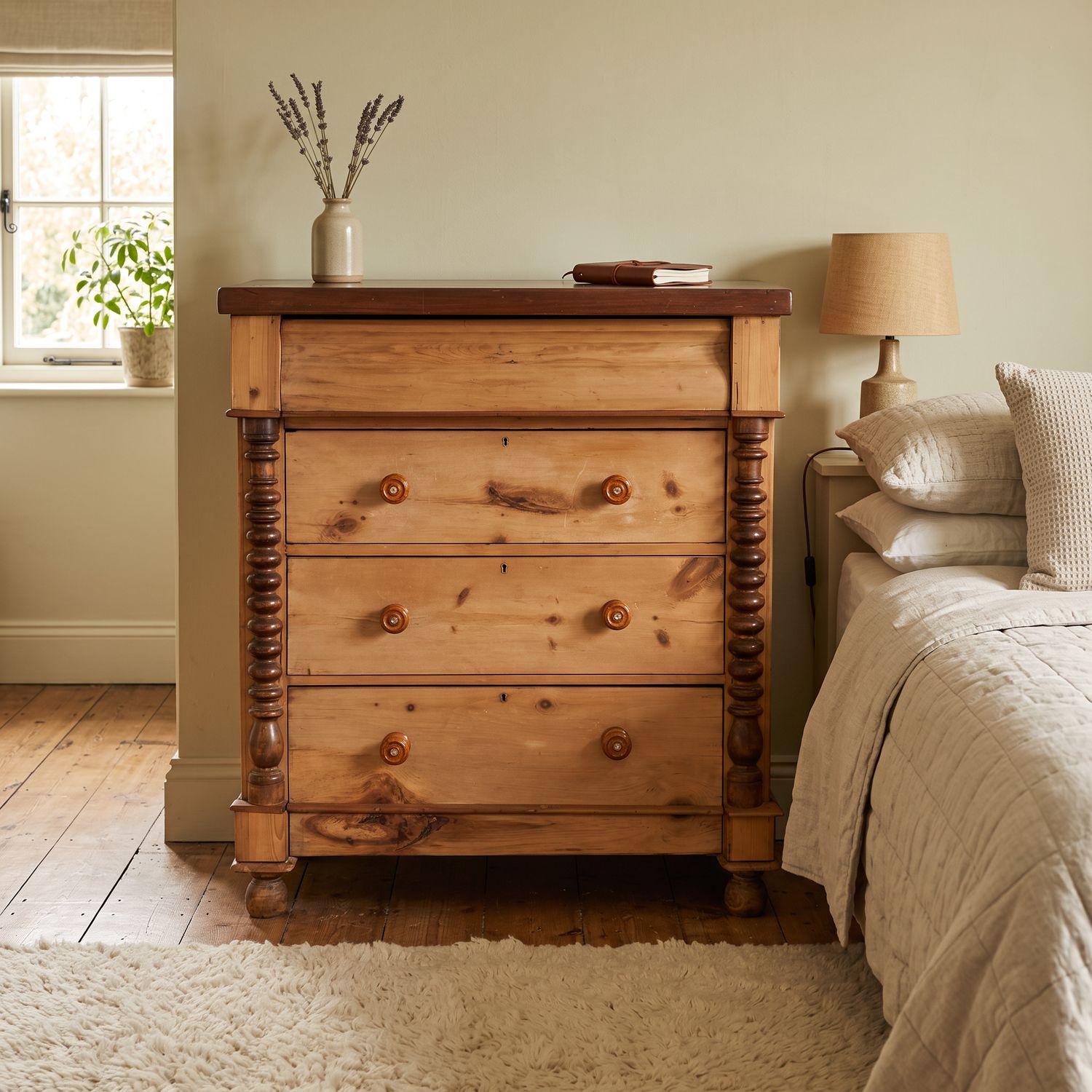 E100 - Empire English 4 drawer tall chest