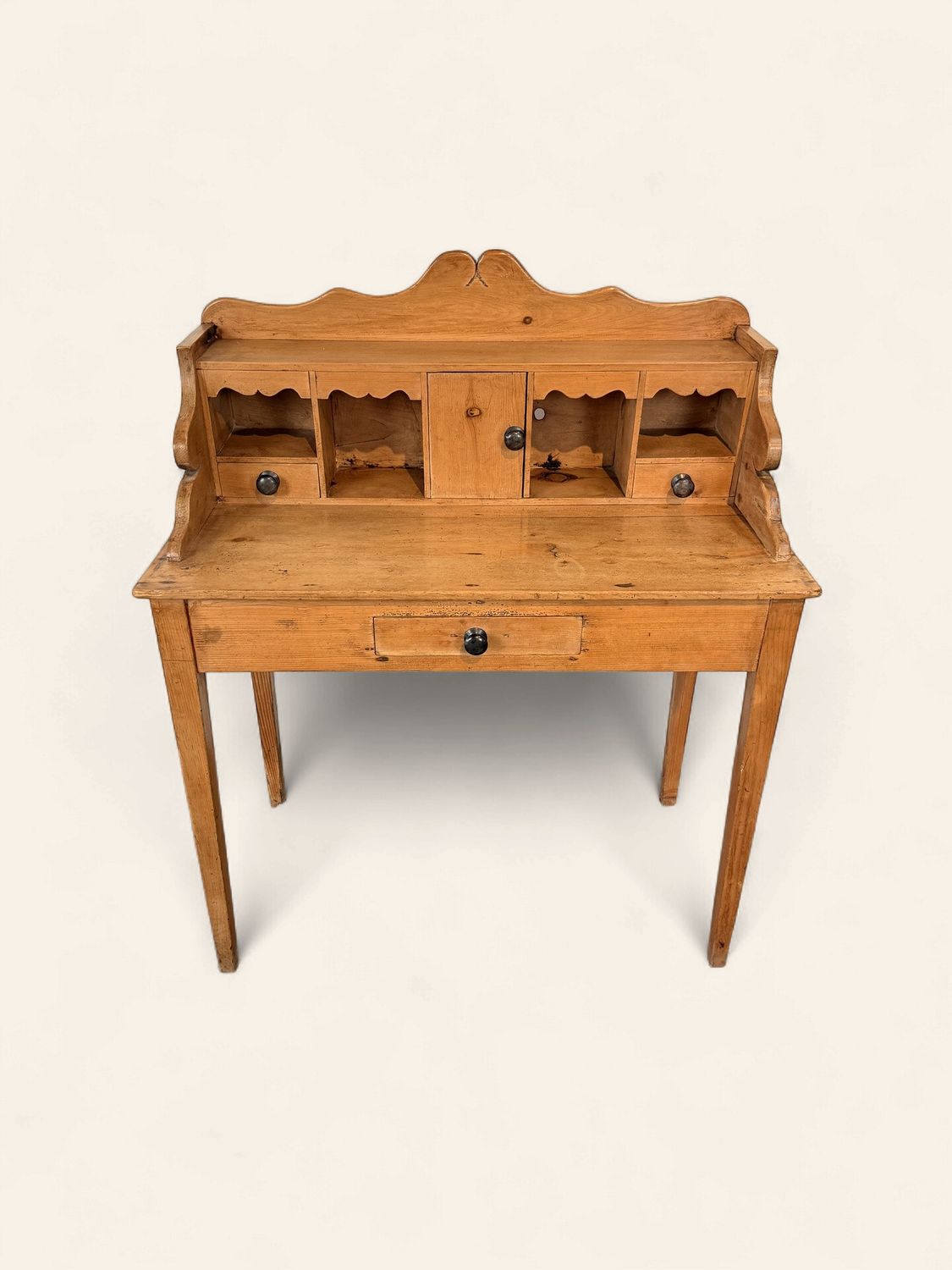 E101 - Antique Pine Writing Desk, early 1900s