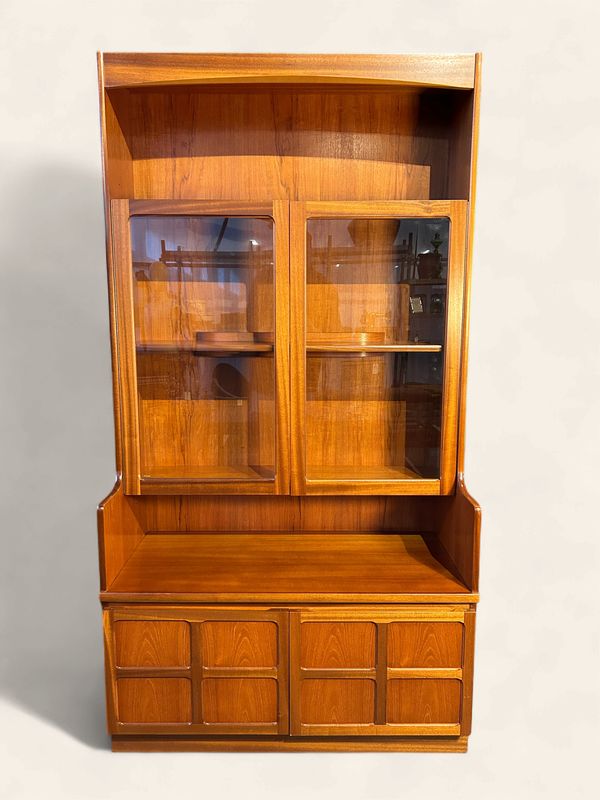 E67 - Tall Teak Four Door Cabinet