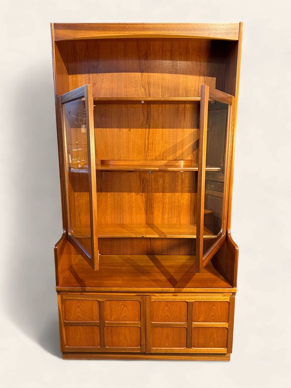 E67 - Tall Teak Four Door Cabinet