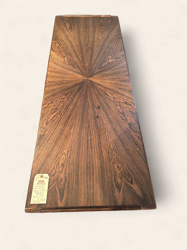 S27 - Stunning MCM Coffee Table with striking starburst pattern (Rosewood)