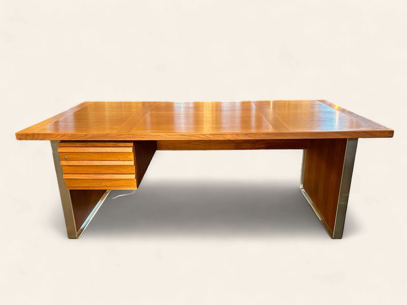 S34 - Fantastic Swedish MCM Walnut Desk by renowned designer Karl Erik Ekselius - circa late 1960s