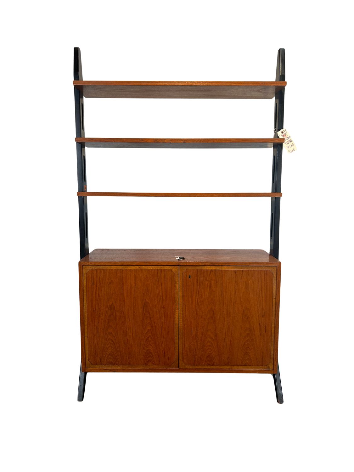 S38 - 1950s Ikea quality bookcase with lower cabinet