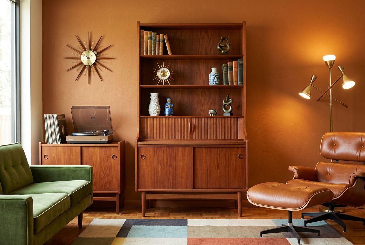 Danish Bookcase & Secretaire by Johannes Sorth