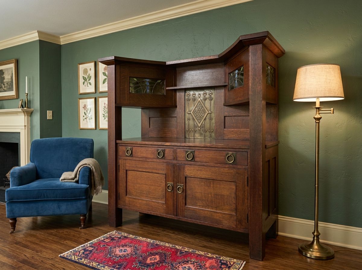 E119 - Arts N Crafts Side Board with Incredible Details