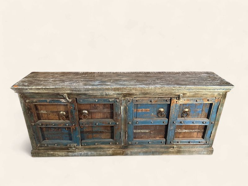 O124 - Upcycled remnants into cool 4 door console