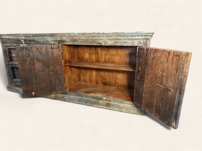 O124 - Upcycled remnants into cool 4 door console