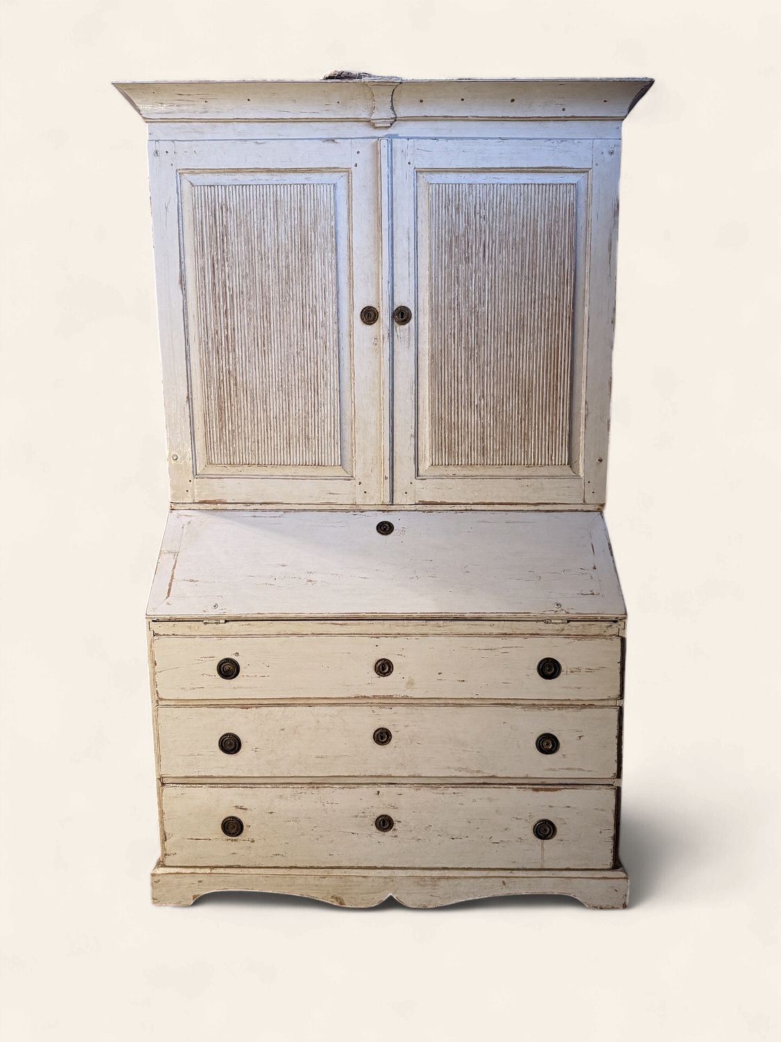 S55 - Antique Swedish secretary + bureau in "Gustavian"