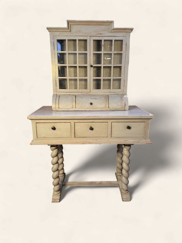 O123 - Painted french country merchant cabinet