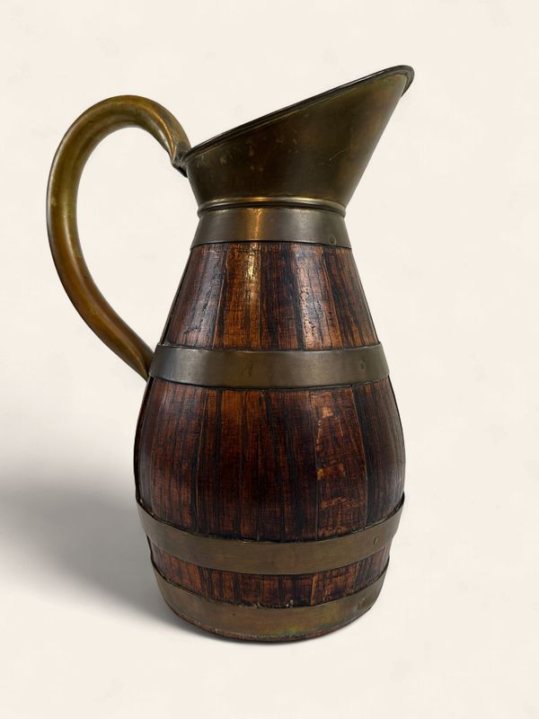 P263 - Brass + Wood Pitcher