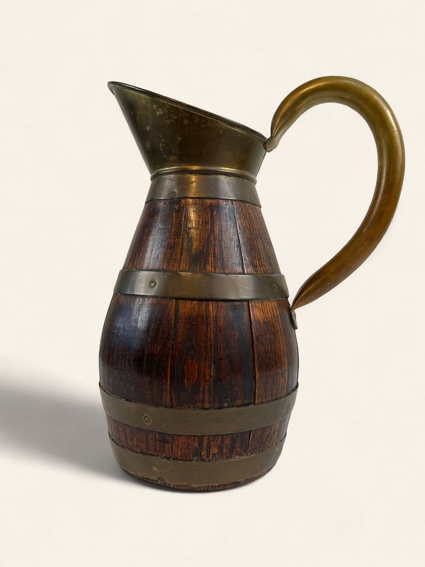 P263 - Brass + Wood Pitcher