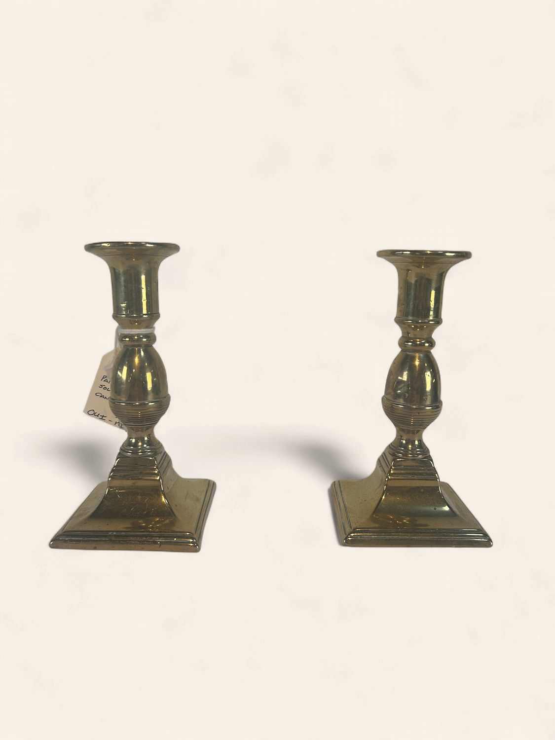 P246 - Pair Brass Candlesticks