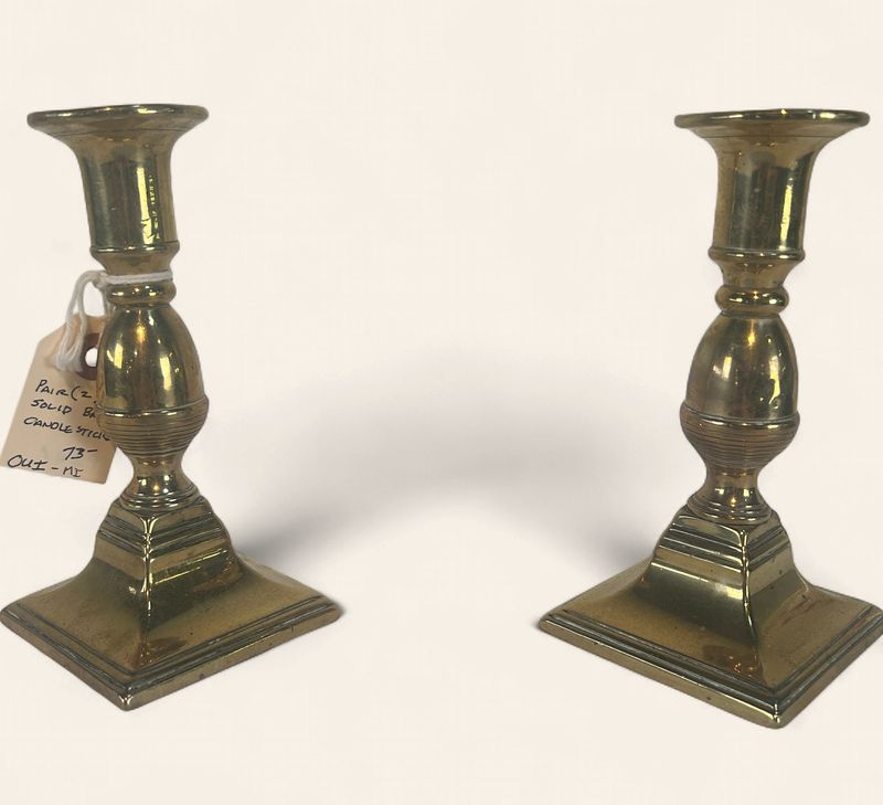 P246 - Pair Brass Candlesticks