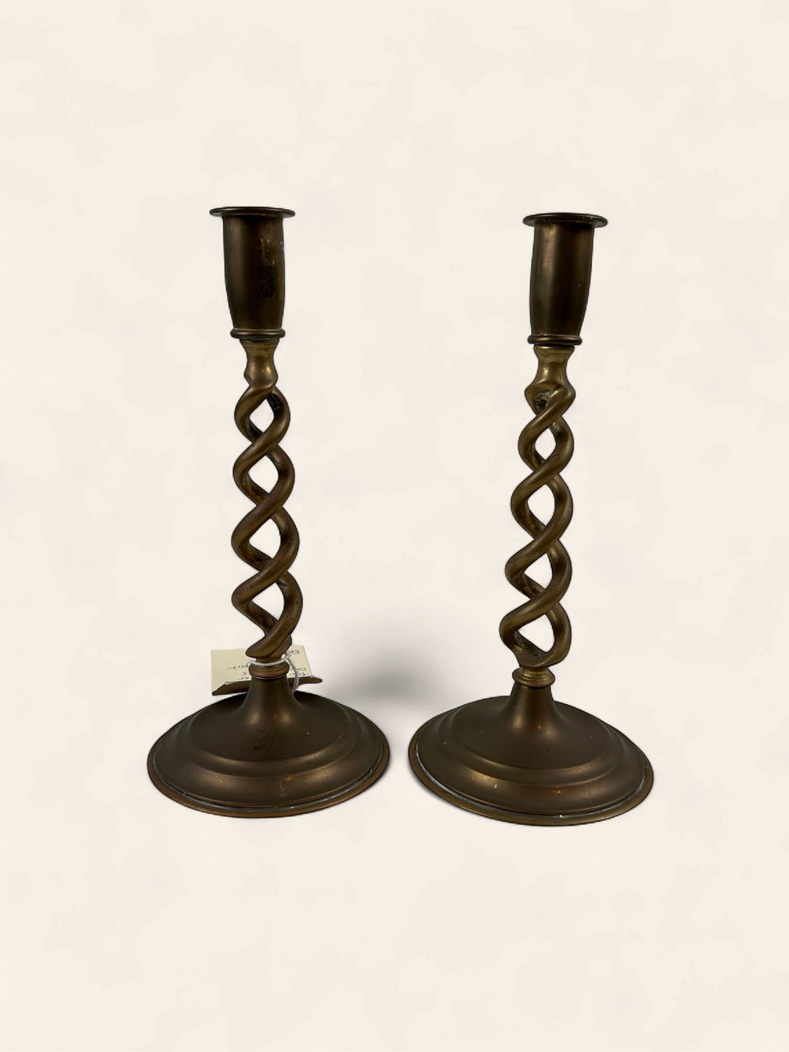 P298 - Pair Brass Candlesticks