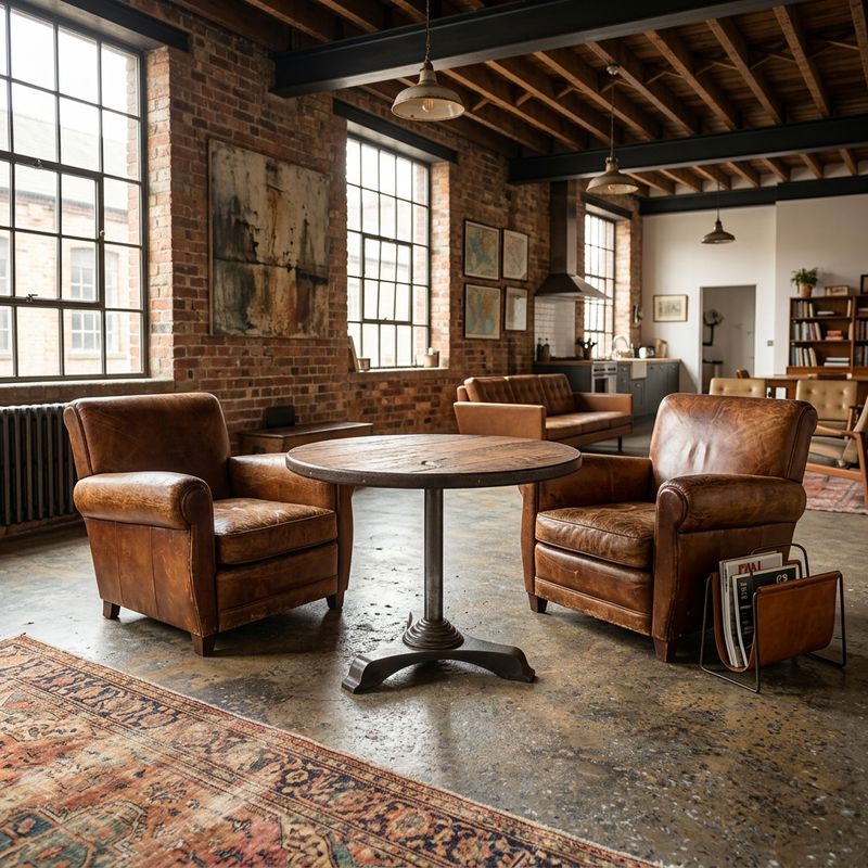 O133 - Upcycled industrial style table on great iron base