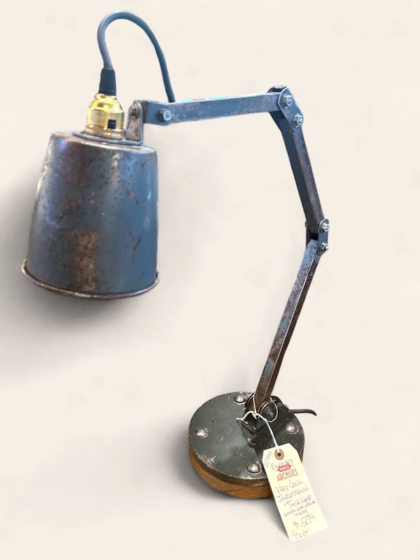 E159 - Very cool industrial task lamp (needs USA update wiring)