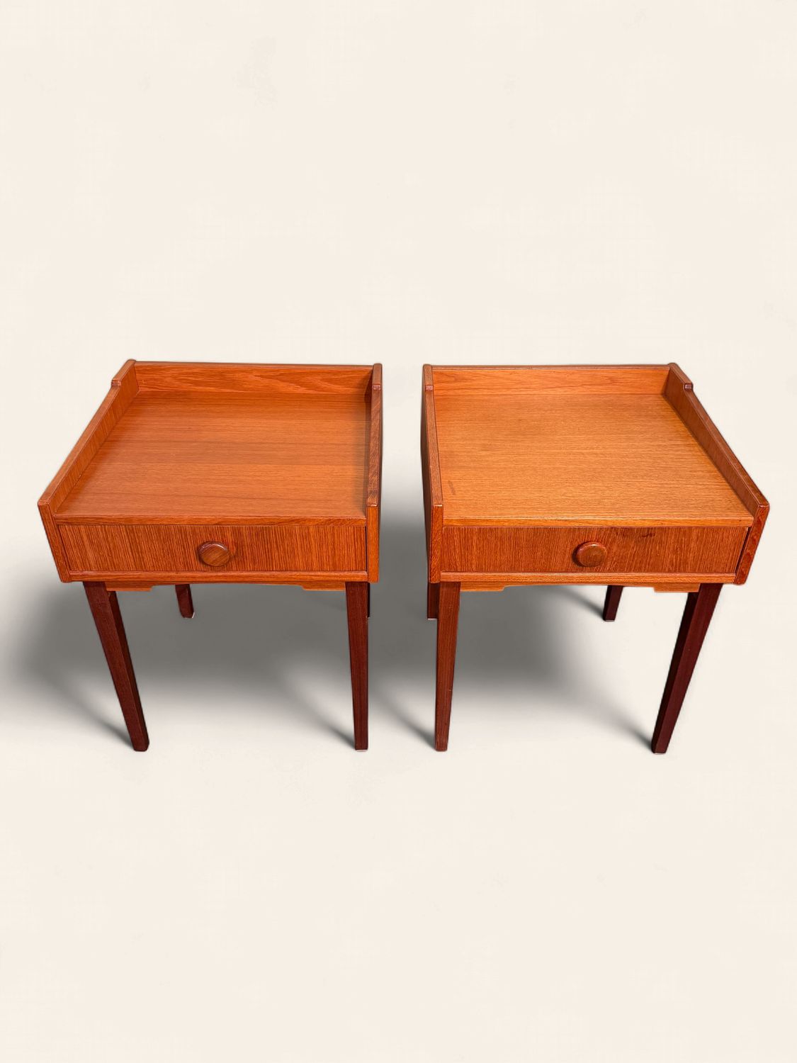S68 - Classic Scandanavian Pair of Teak Night Stands