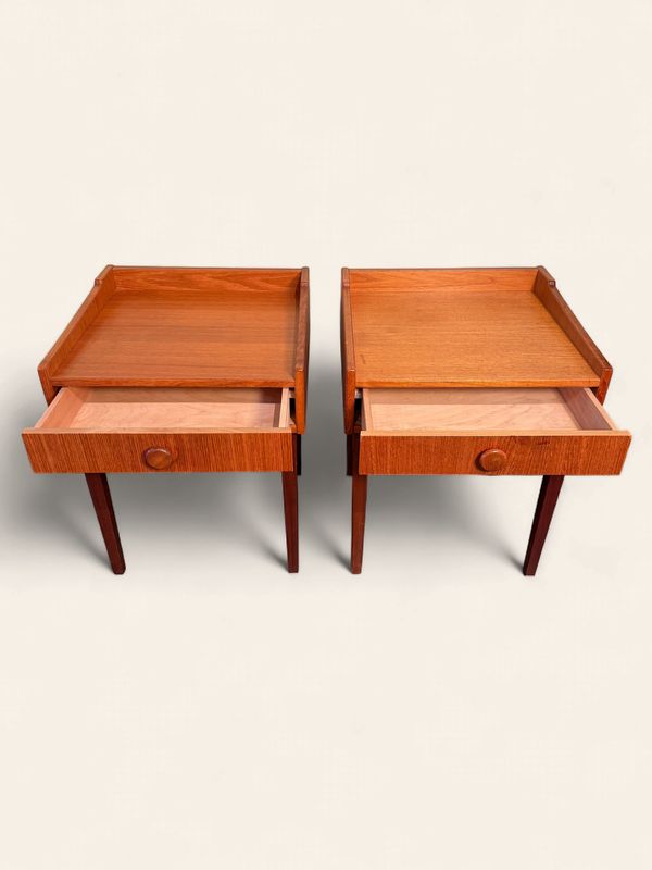S68 - Classic Scandanavian Pair of Teak Night Stands