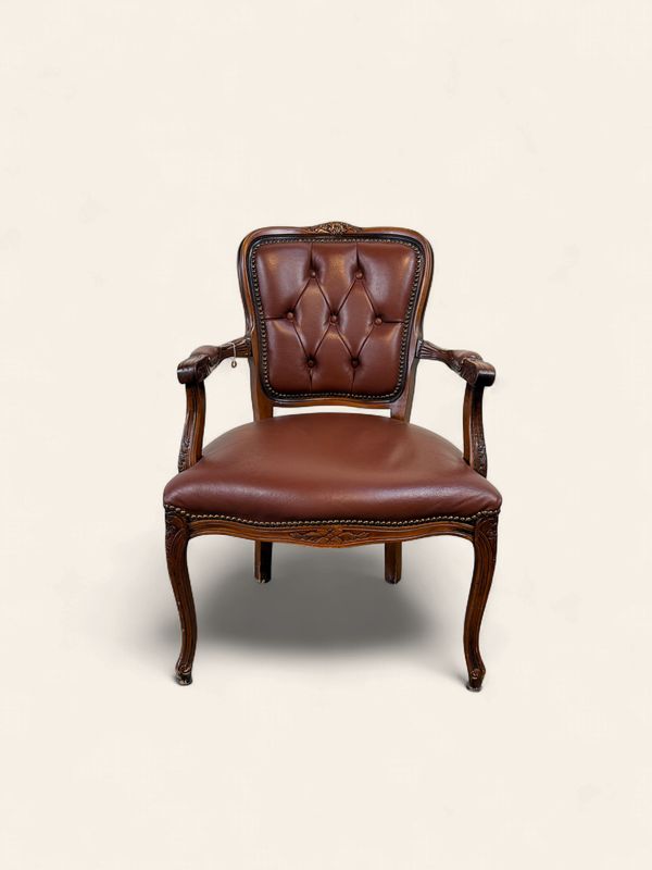 O173 - Nicely curated reproduction of french arm chair in french provincial