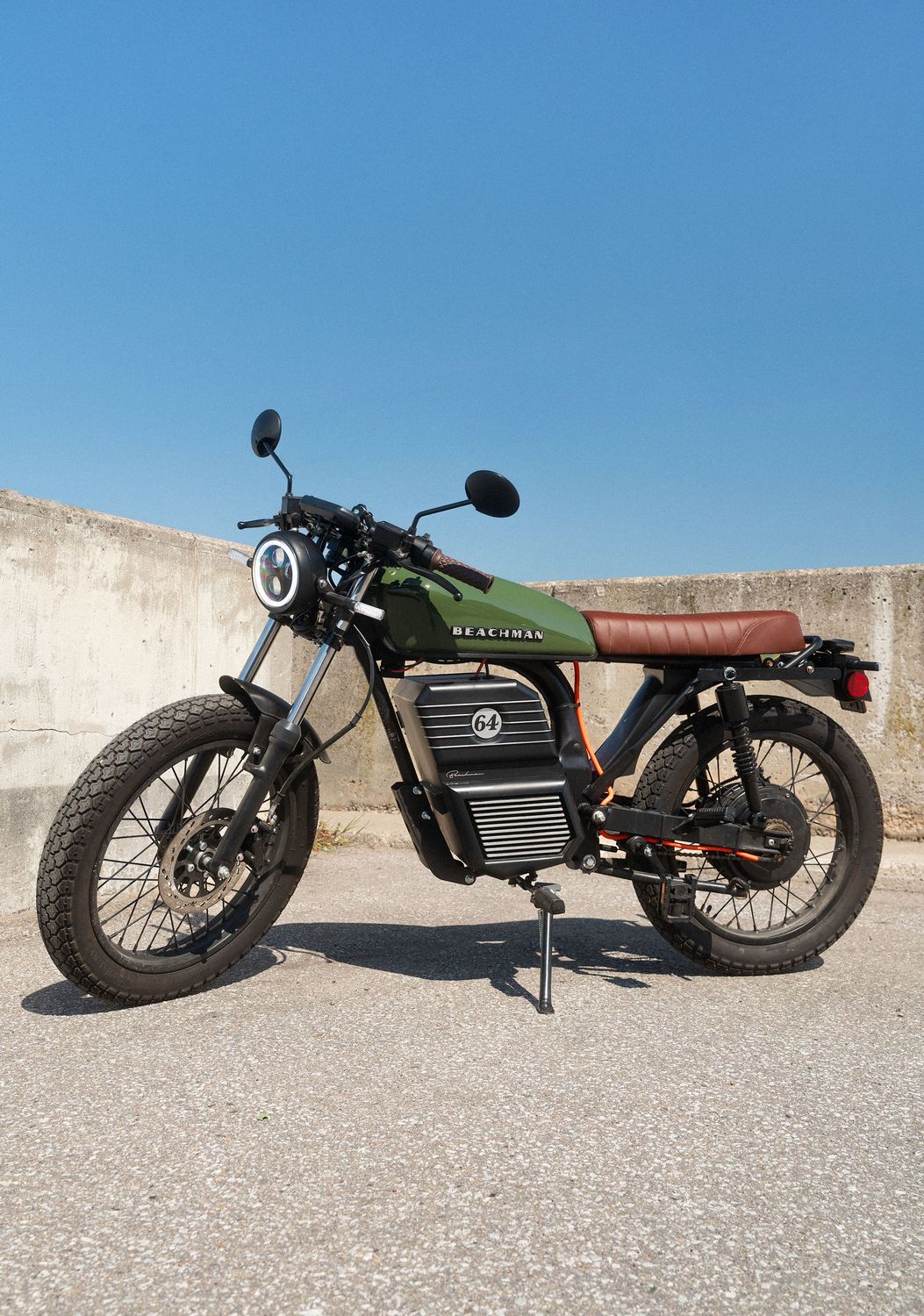Beachman '64 E-Bike Green/Brown 50AH/3.6Kwh