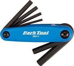 Park Tool, AWS-11, Folding hex wrench set, 3mm, 4mm, 5mm, 6mm, 8 et 10mm