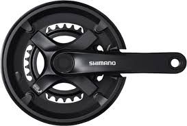 Shimano, Tourney FC-TY501-2, Crankset, Speed: 7/8, BCD: Rivets, 30/46, Square, 170mm, Black, MTB