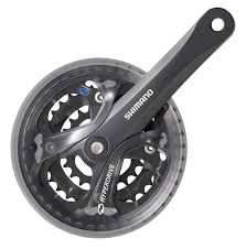 Shimano, Acera FC-M361, Crankset, MTB, 6/7/8 sp., 22/32/42T, BCD:64/104, Square, 175mm, Black