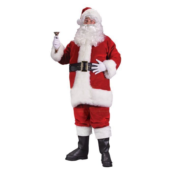 Regency Plush Red Santa Suit - Adult