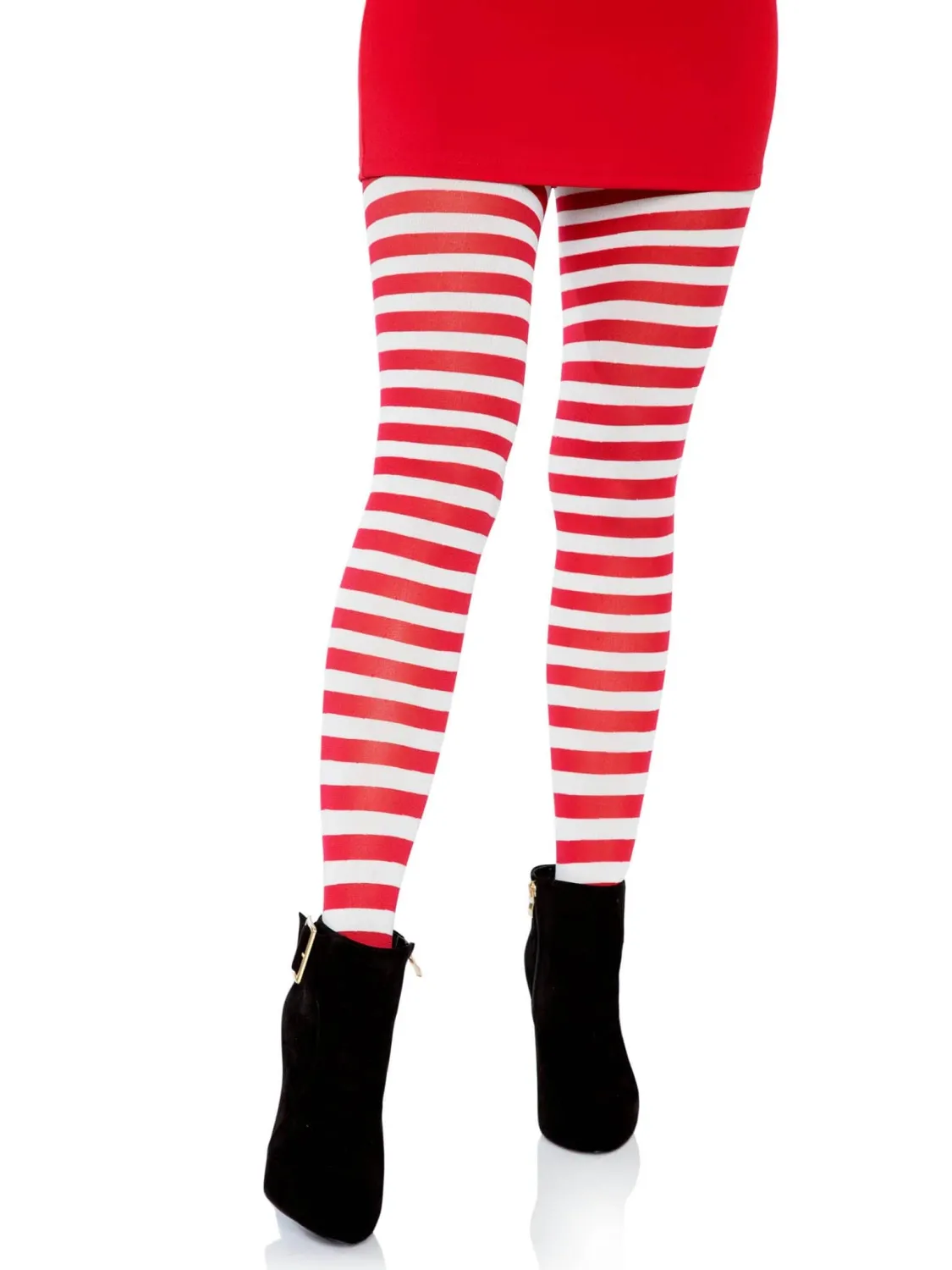 STRIPED TIGHTS WHITE/RED