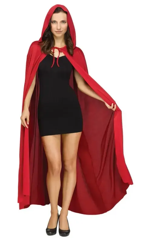 HOODED CAPE RED