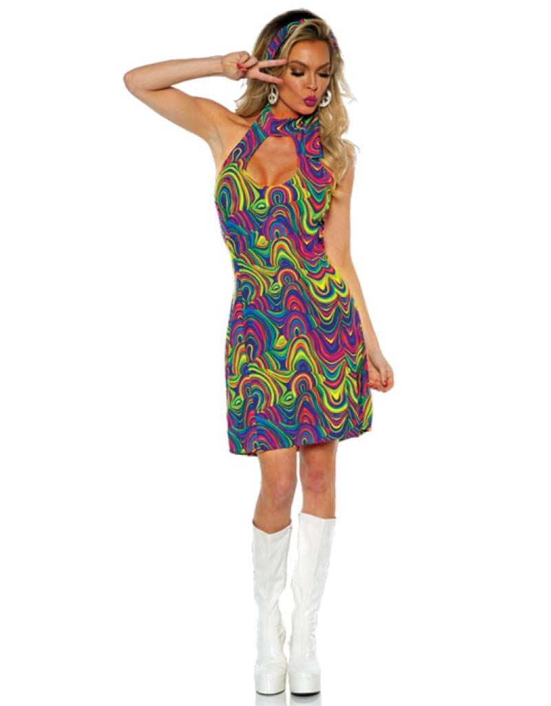 GLOW HALTER TOP DRESS