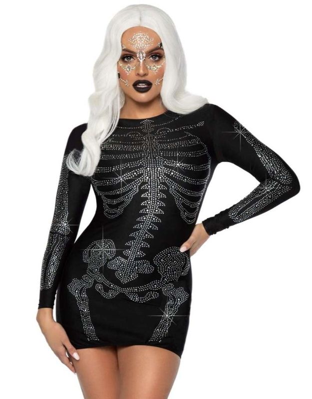 RHINESTONE SKELETON DRESS