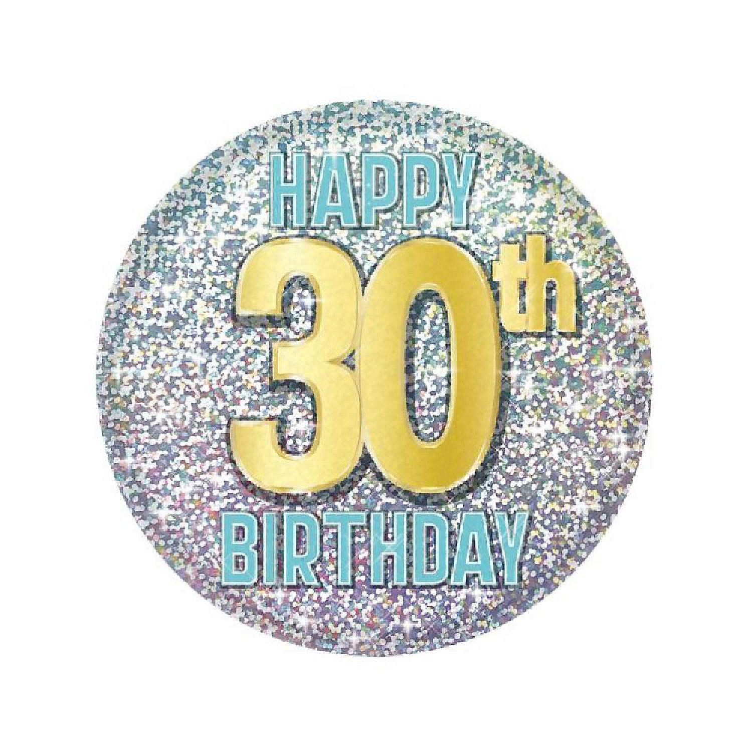 Holographic Birthday Button, Color: 30TH
