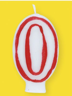 CANDLE W/ RED OUTLINE #