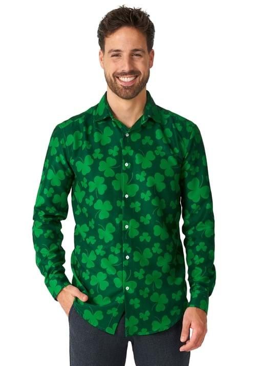 ST PATS GREEN BUTTON DOWN SHIRT