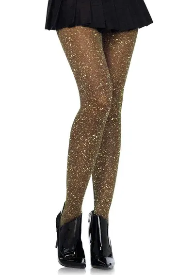Lurex Tights Black &amp; Gold