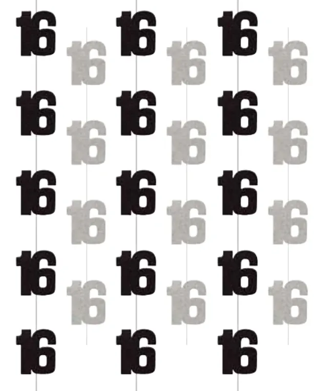 5FT GLITZ BLACK HANG DECOR