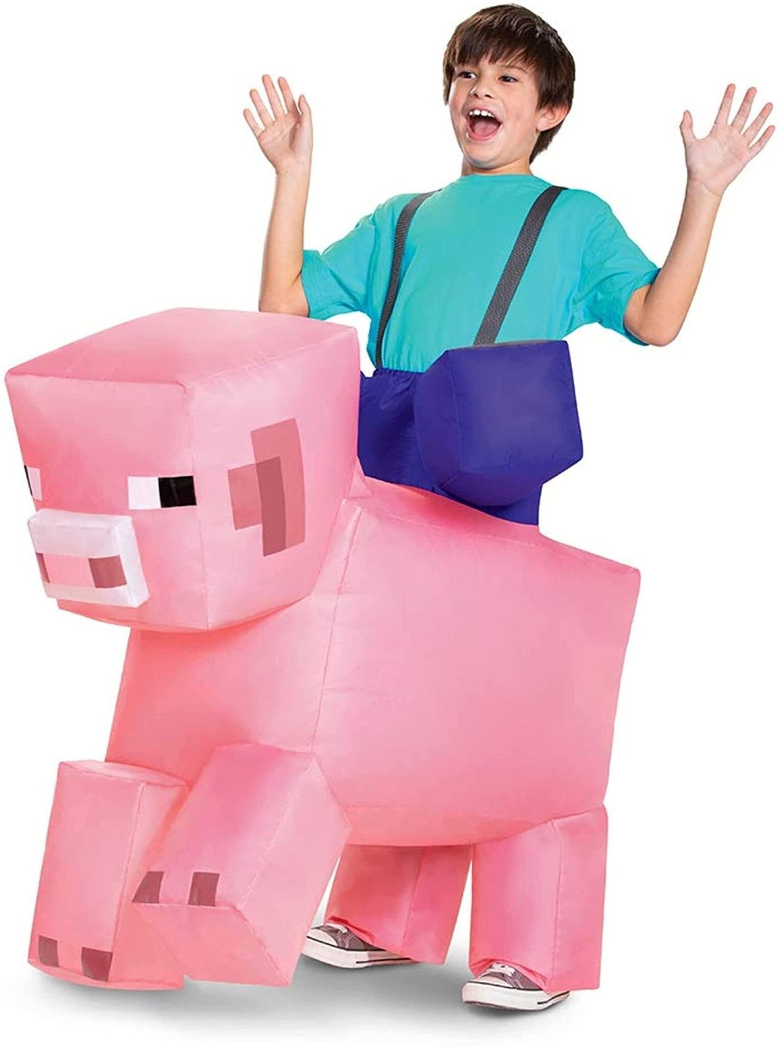 INFLATABLE RIDE ON PIG MINECRAFT