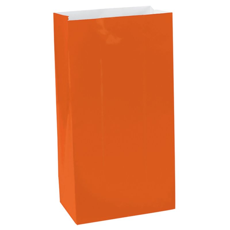12CT MINI PAPER BAGS ORANGE