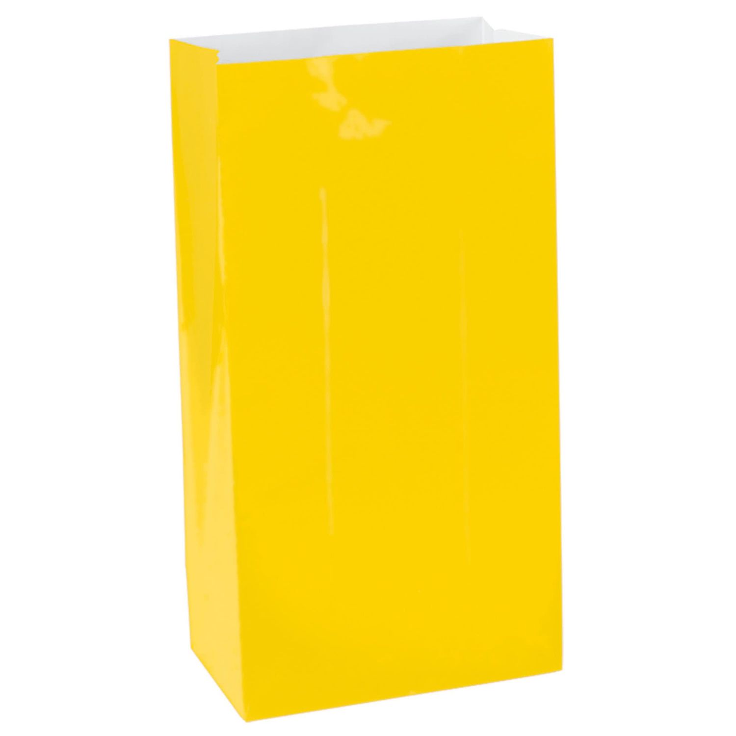 12CT MINI PAPER BAG YELLOW