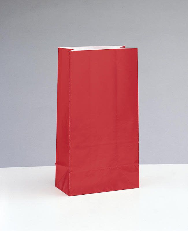 12CT PAPER BAG RED