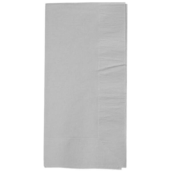 50CT DINNER NAPKIN SILVER