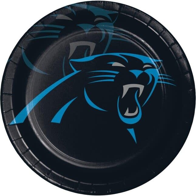 PANTHERS 9 INCH PLATE 8 COUNT