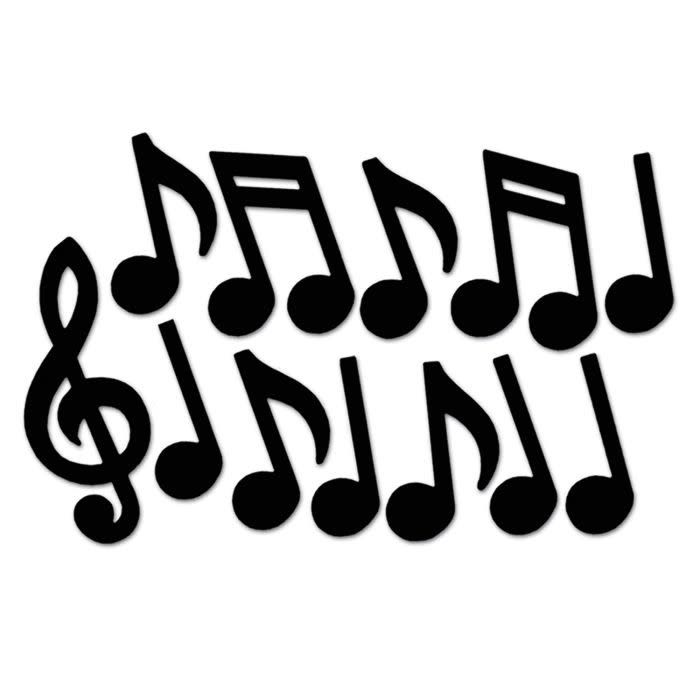 Musical Notes Silhouettes-12 count